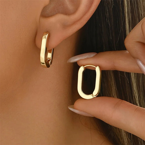 Oval Gold Hoops