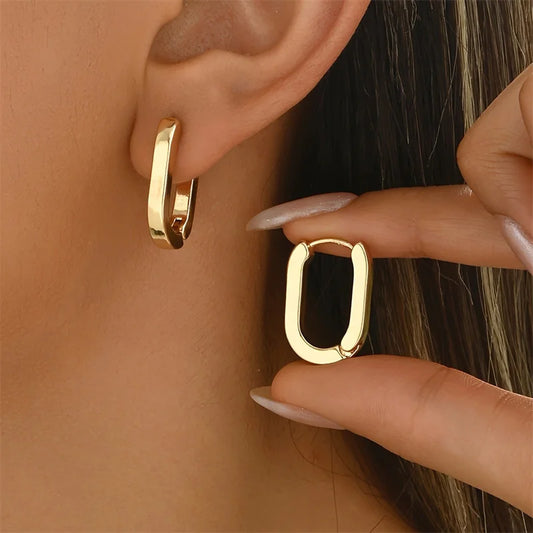 Oval Gold Hoops