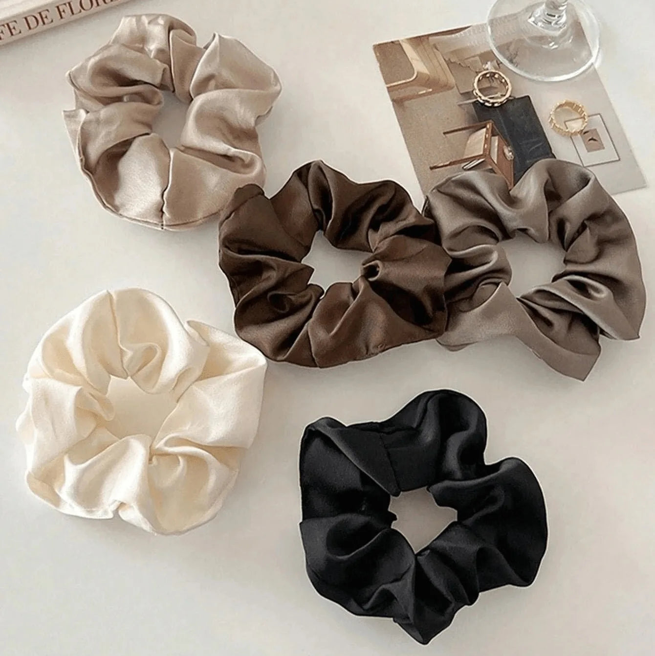 Satin Scrunchie 5x Set