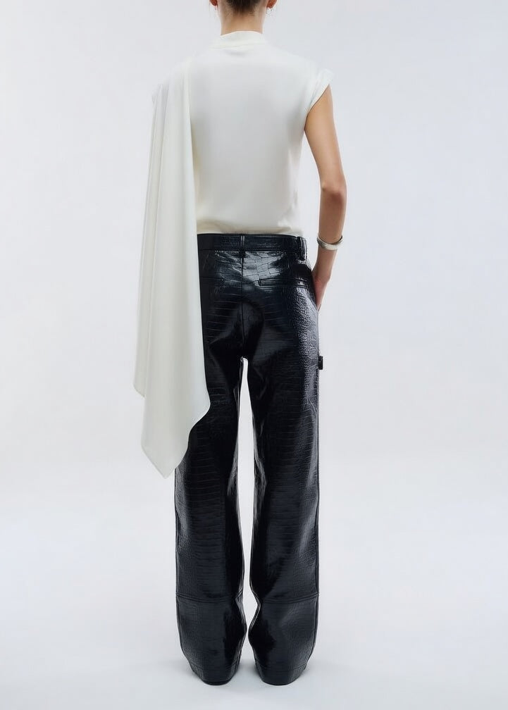 Women's Satin Asymmetric Top