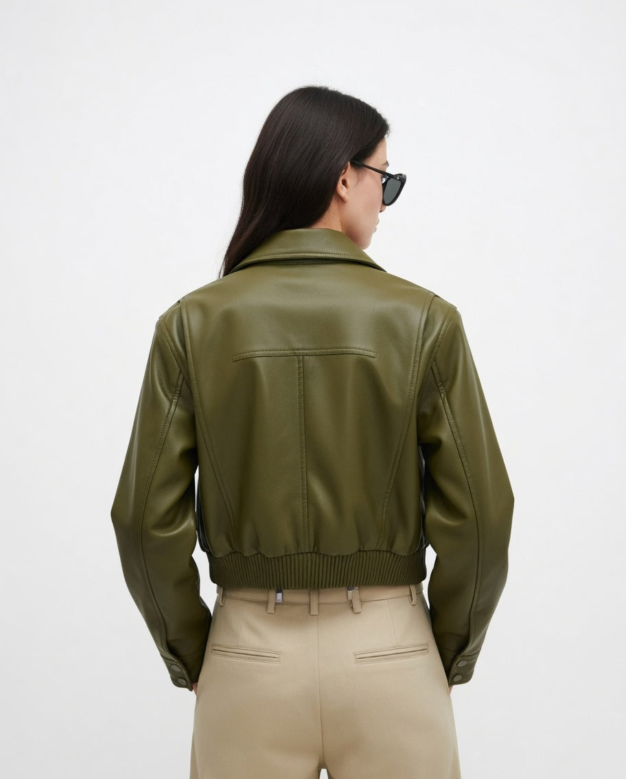 Women's Black Faux Leather Jacket