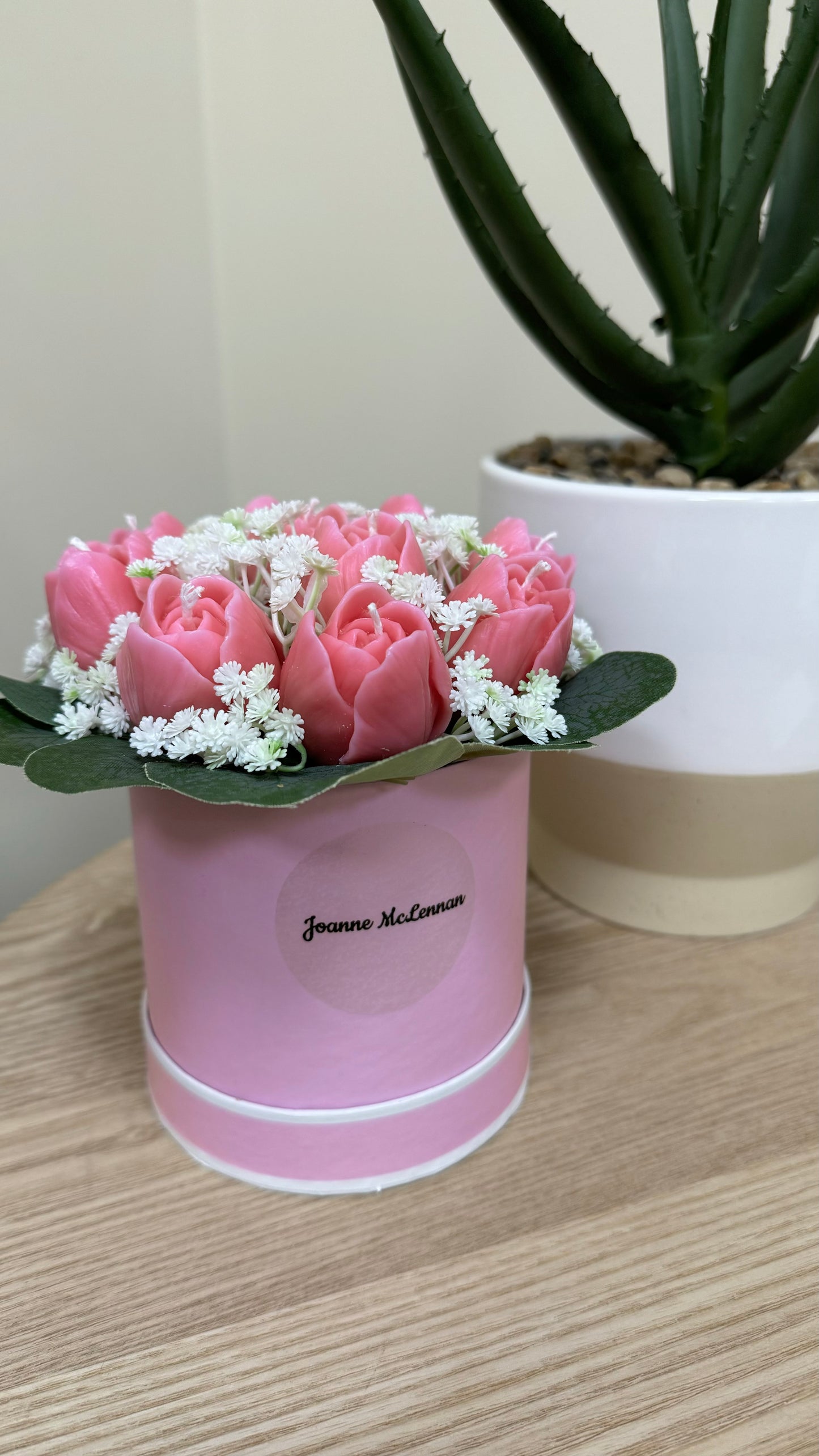 Spring Tulip Candle Bouquet