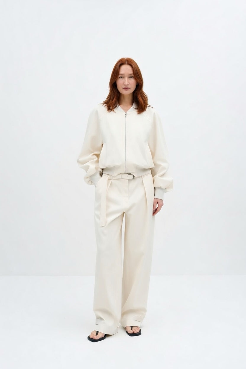 Women's wide leg trousers with relaxed fit and minimalist design ADEPTT