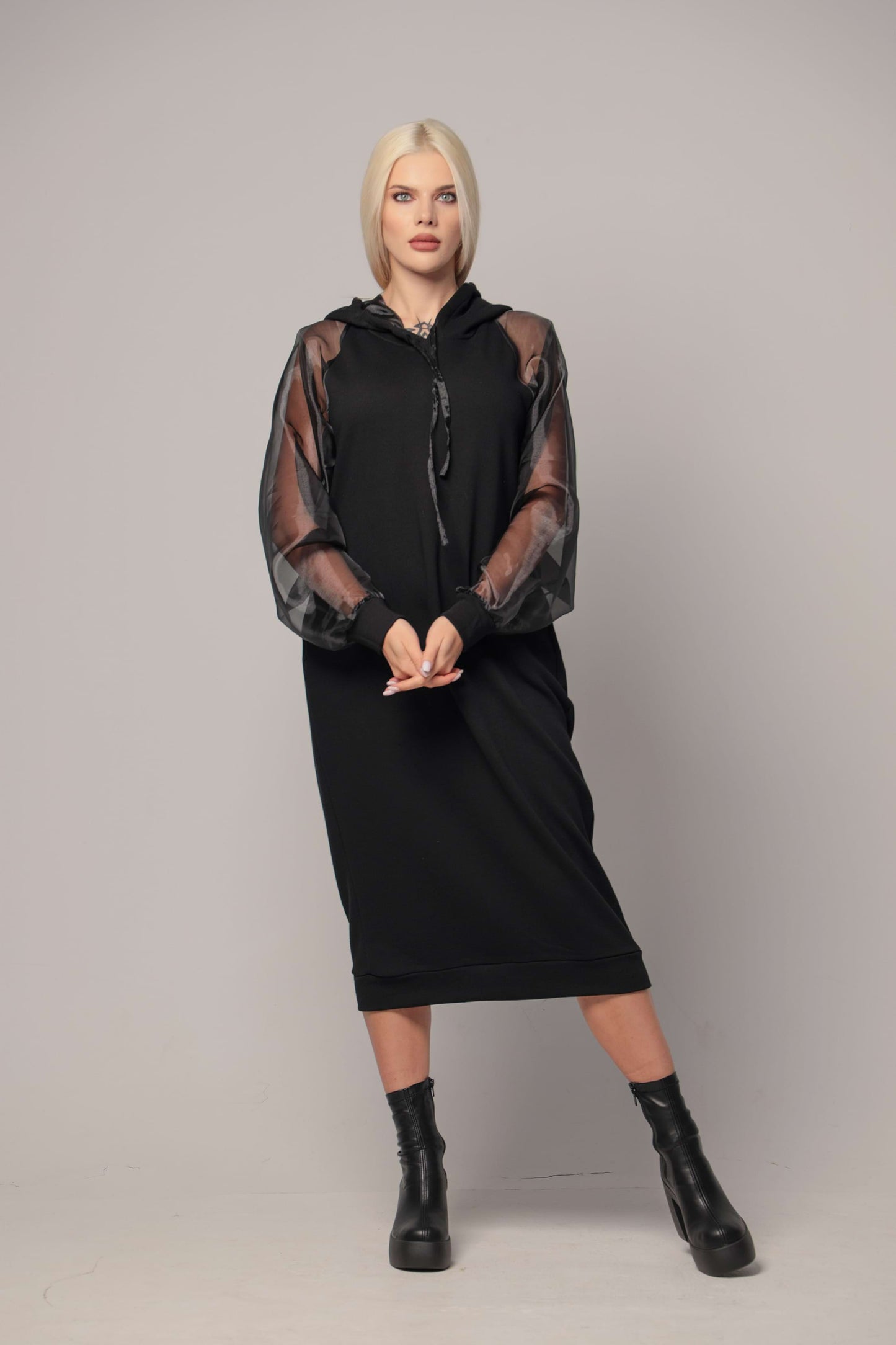 SANSA - Elongated sweatshirt hoodie dress