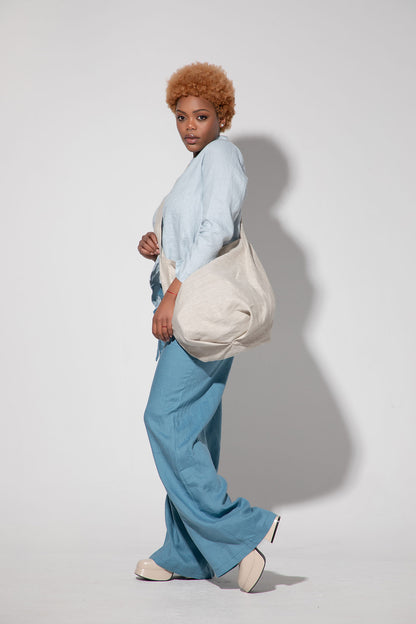 Linen Shoulder Bag - OLIANA