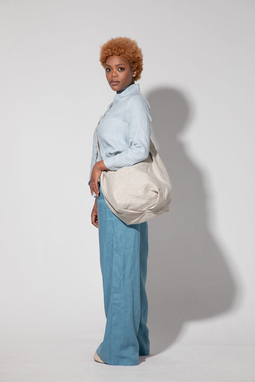 Linen Shoulder Bag - OLIANA