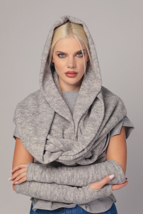 Snood scarf from soft knitted fabric - ETTA