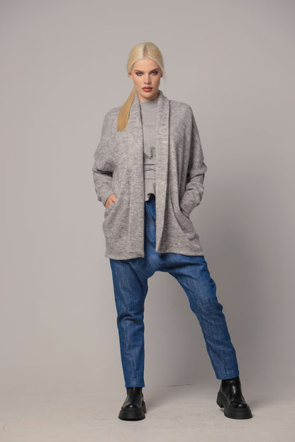 TRINA - Buttonless knitted cardigan