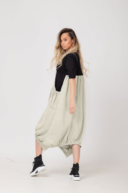 Asymmetrical linen dress - RETORA