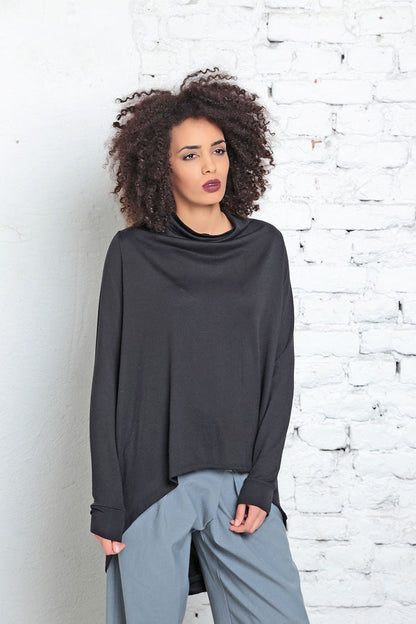 Blouse with Beautiful Draped Back - ALODIE
