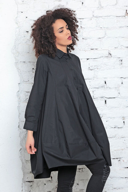 Oversized Midi Cotton Dress - KAYDA