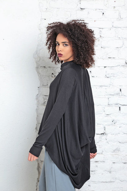 Blouse with Beautiful Draped Back - ALODIE
