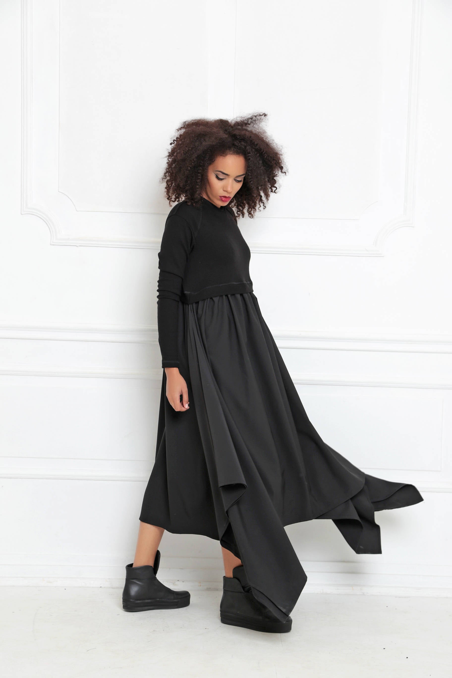 Asymmetrical maxi dress - KUKIKO