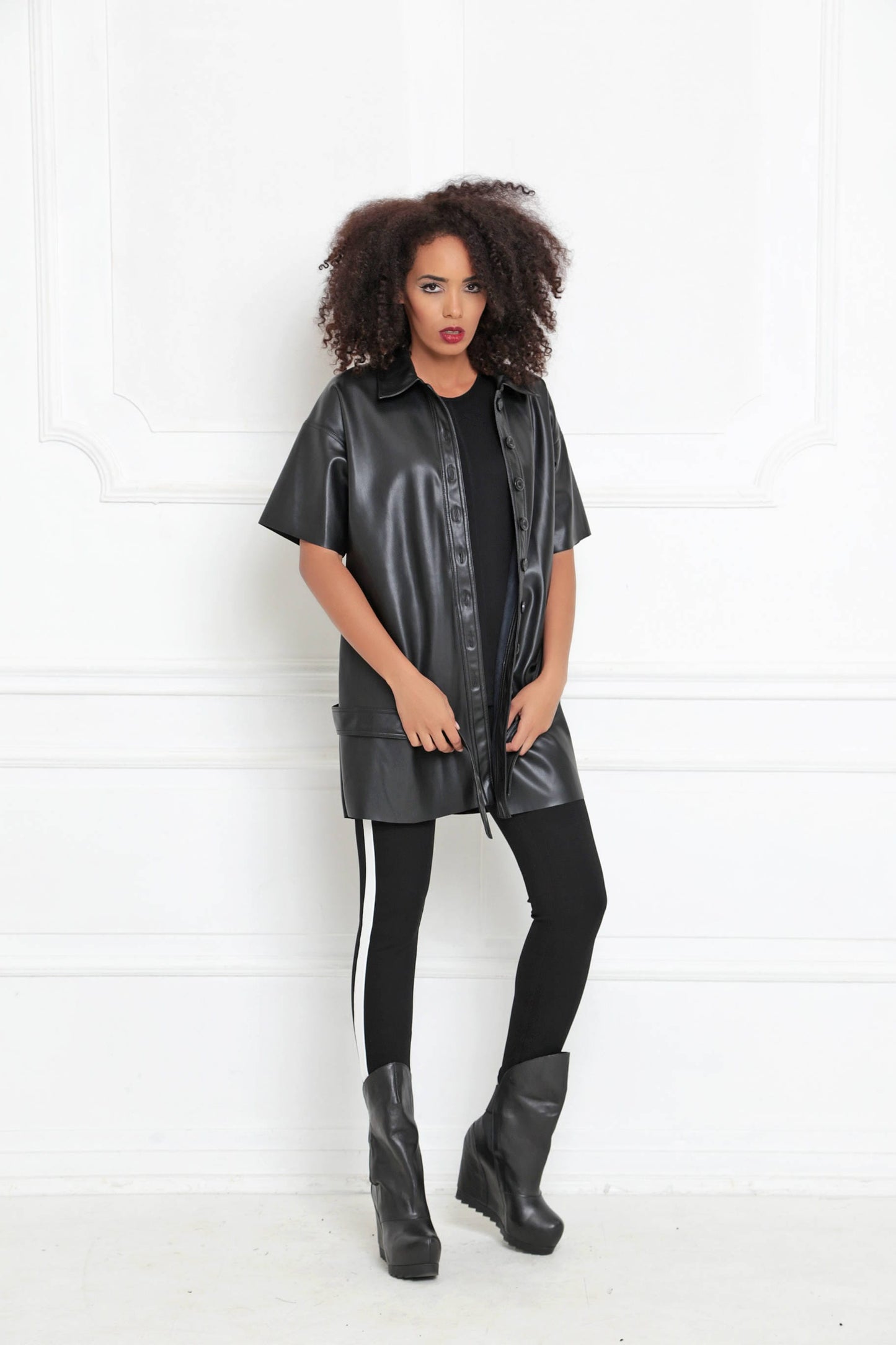 Jacket in vegan leather - NISBET