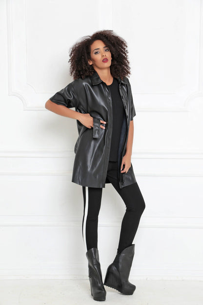 Jacket in vegan leather - NISBET