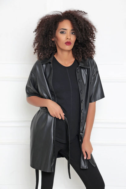 Jacket in vegan leather - NISBET