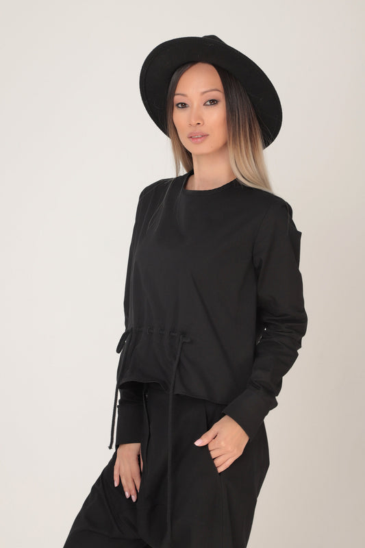 Relaxed poplin cotton blouse - HIBIKI