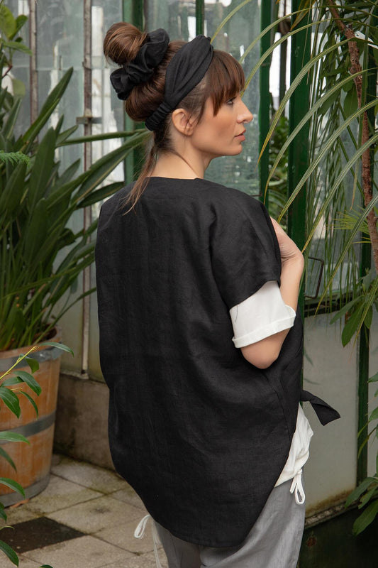 Airy linen cardigan - MILAGROS