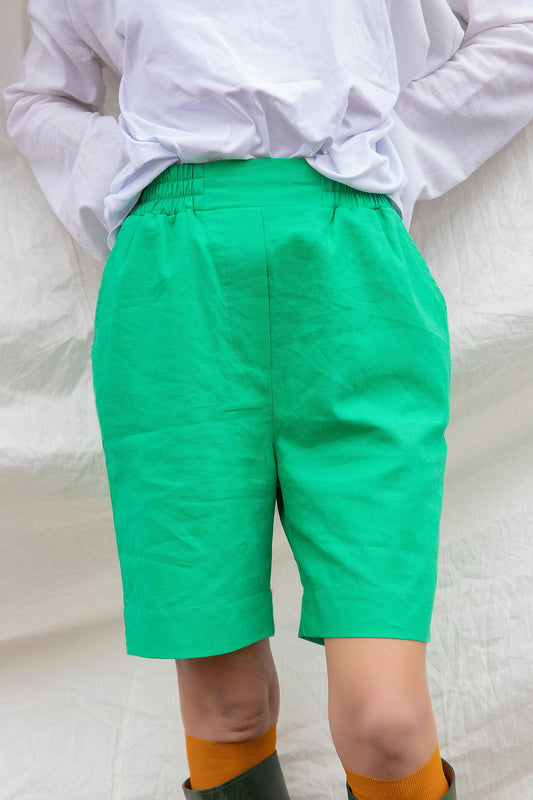 Linen Shorts With Side Pockets - NIADA